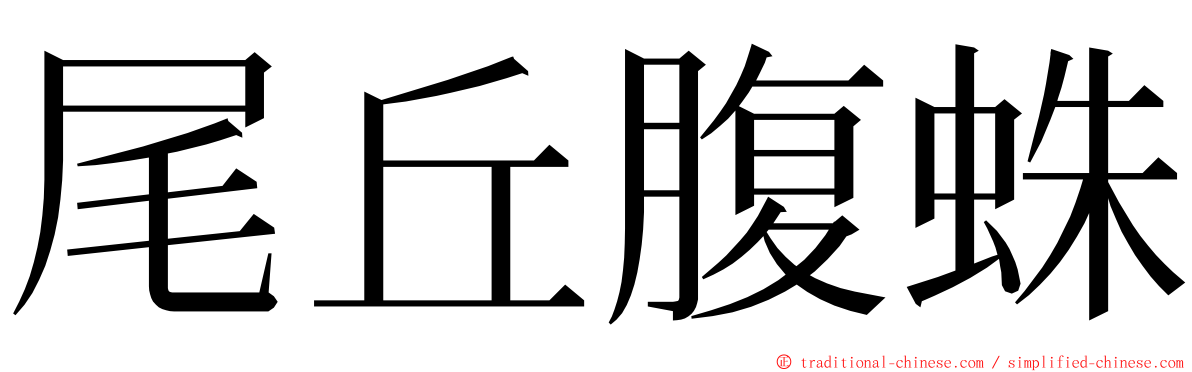 尾丘腹蛛 ming font