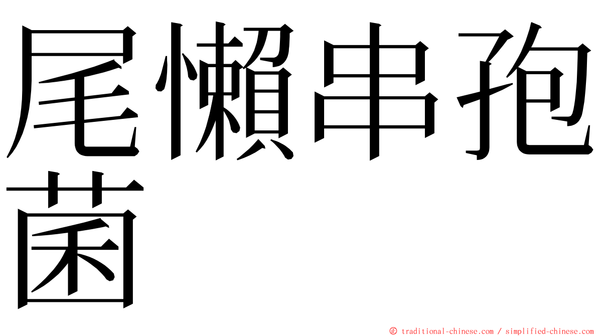 尾懶串孢菌 ming font