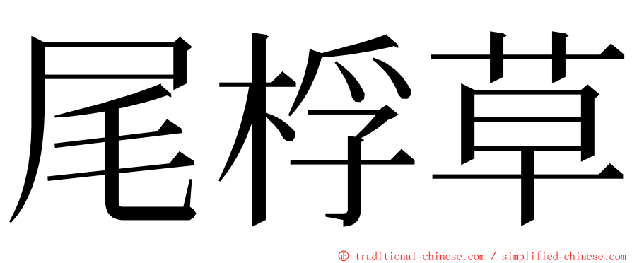 尾桴草 ming font