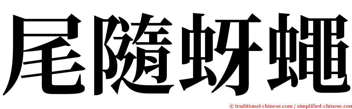 尾隨蚜蠅 serif font