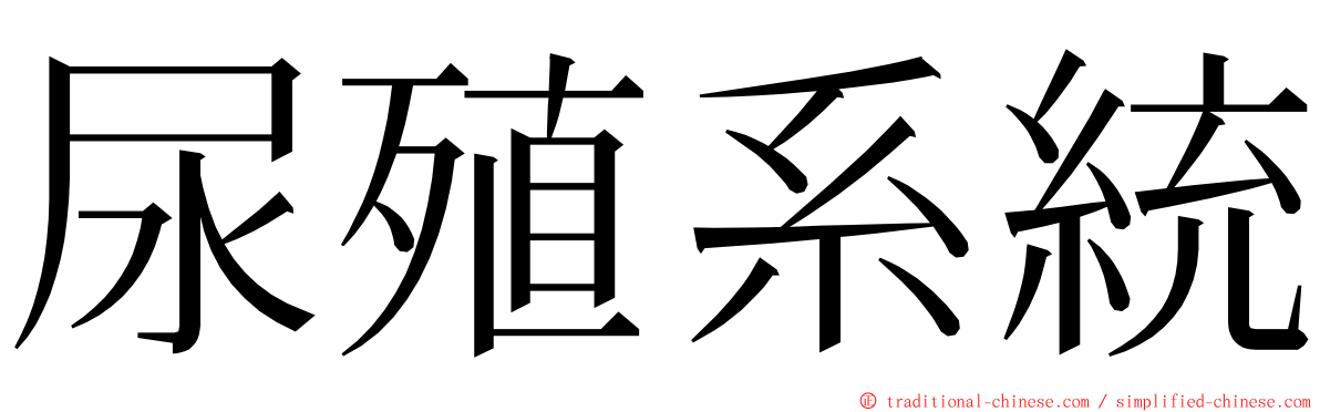 尿殖系統 ming font