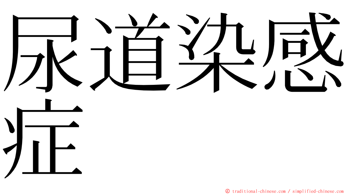 尿道染感症 ming font