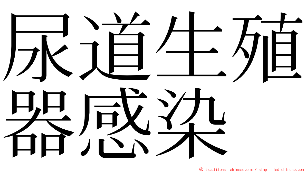 尿道生殖器感染 ming font