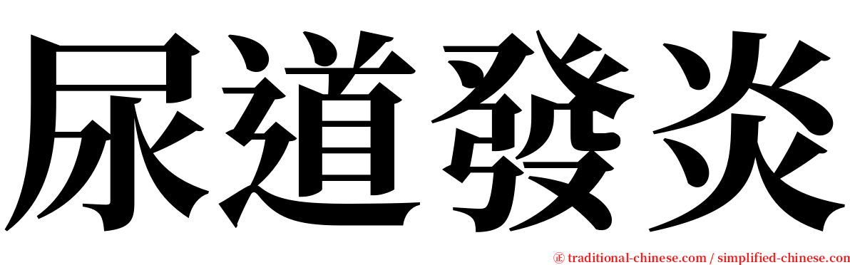 尿道發炎 serif font