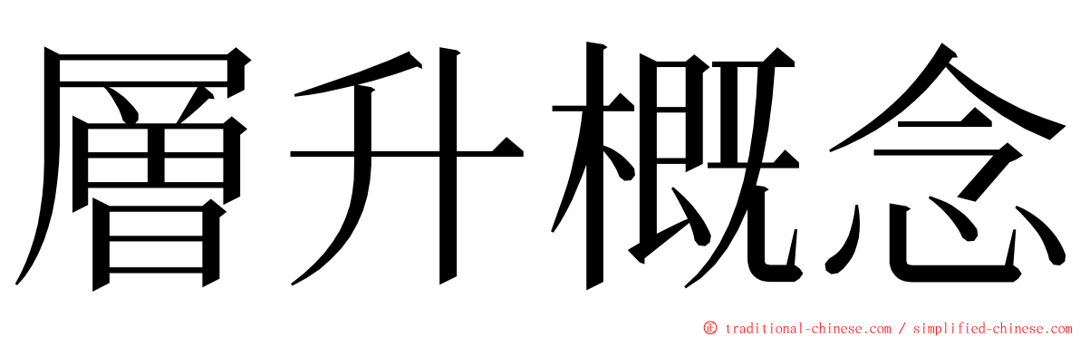 層升概念 ming font