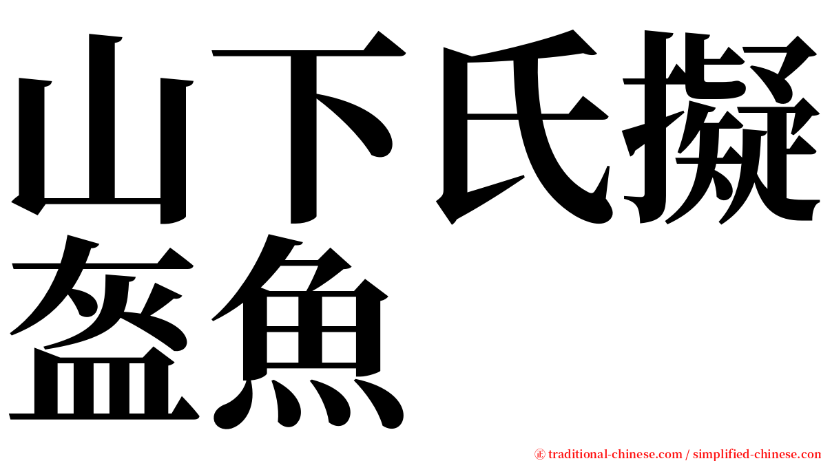 山下氏擬盔魚 serif font