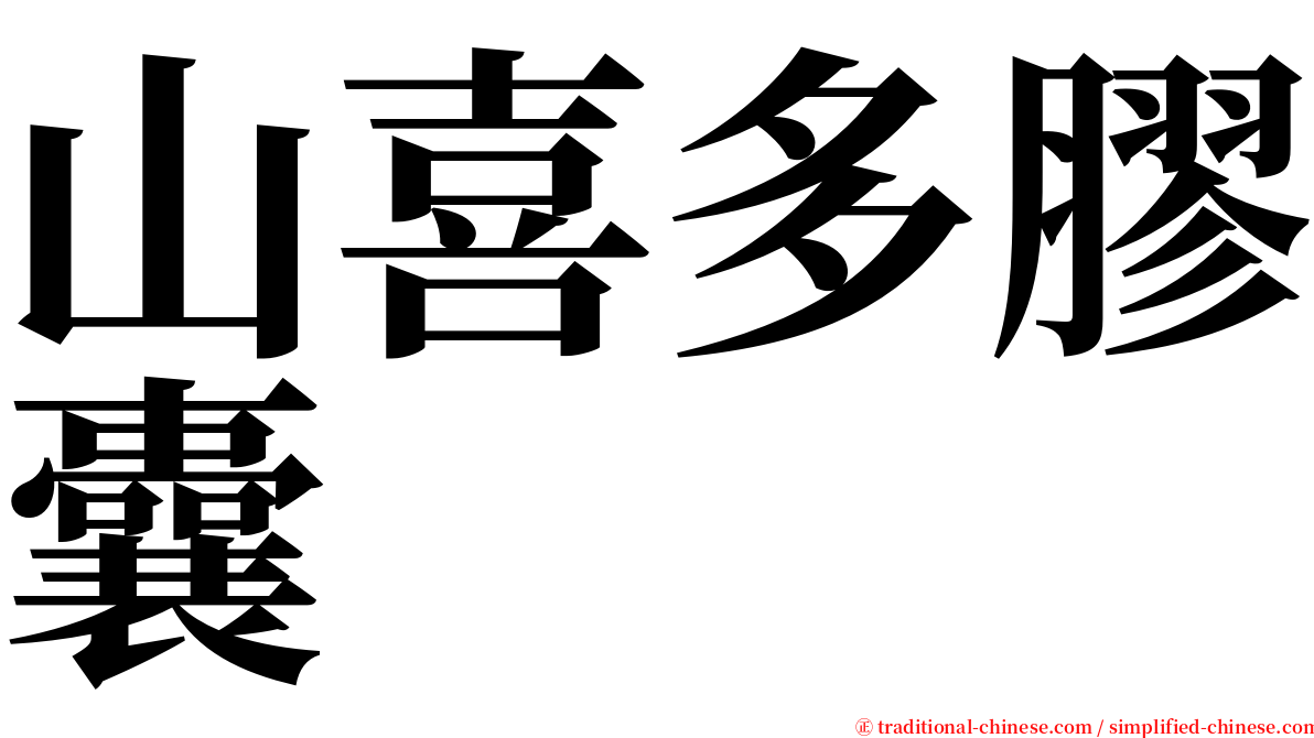 山喜多膠囊 serif font