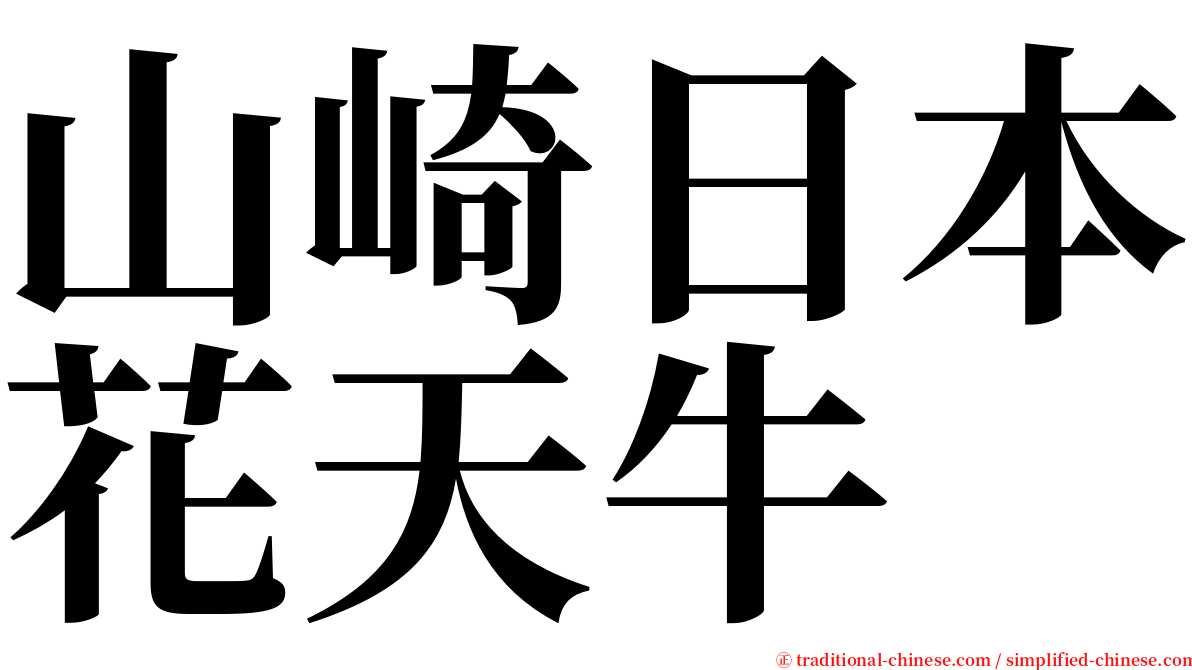 山崎日本花天牛 serif font