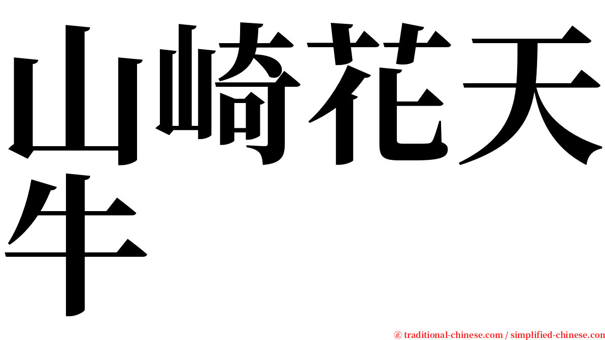 山崎花天牛 serif font