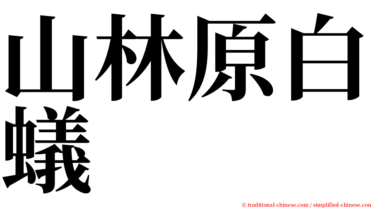 山林原白蟻 serif font