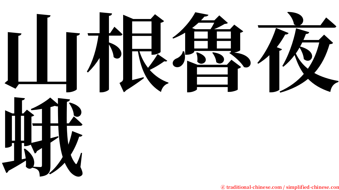 山根魯夜蛾 serif font