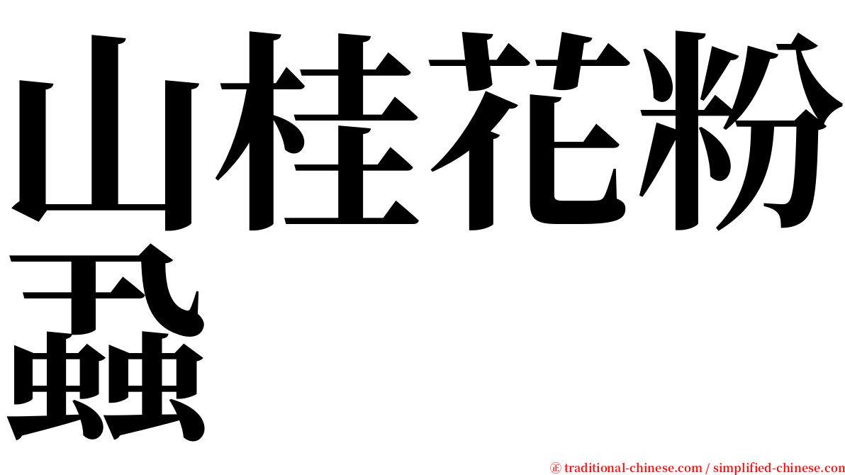 山桂花粉蝨 serif font