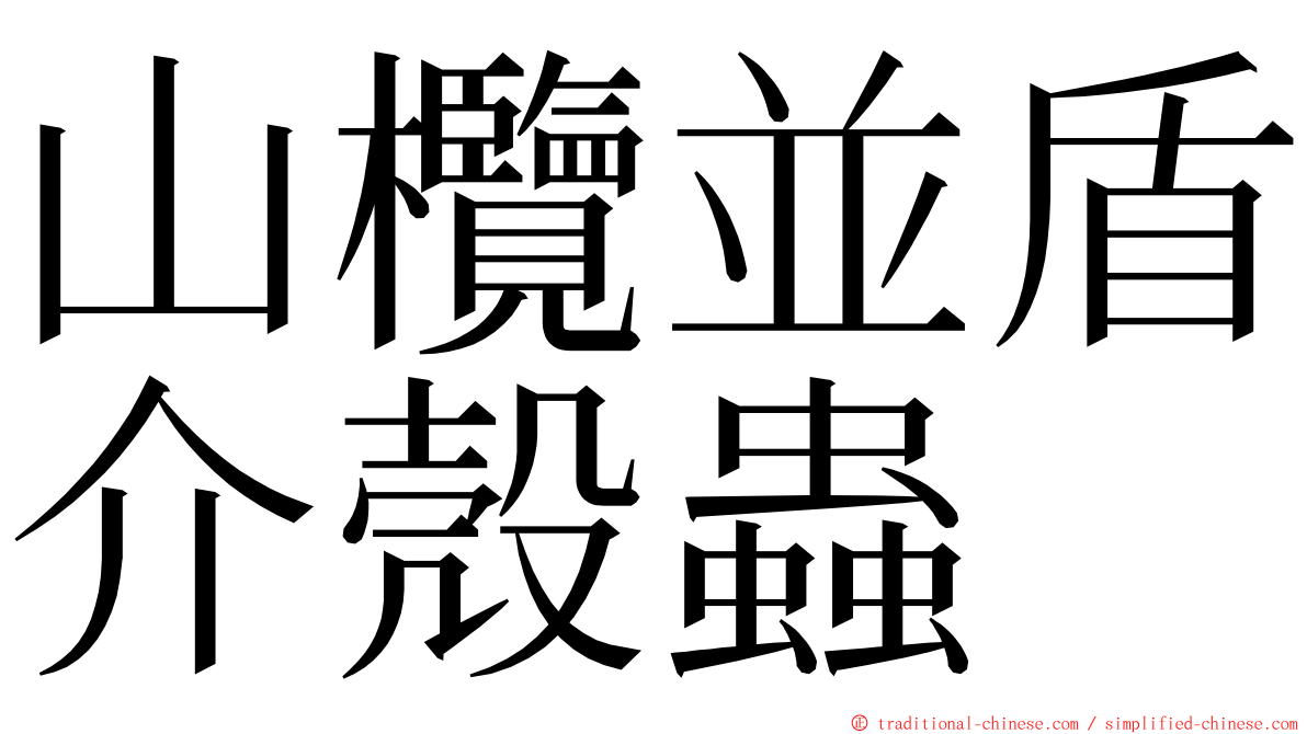 山欖並盾介殼蟲 ming font