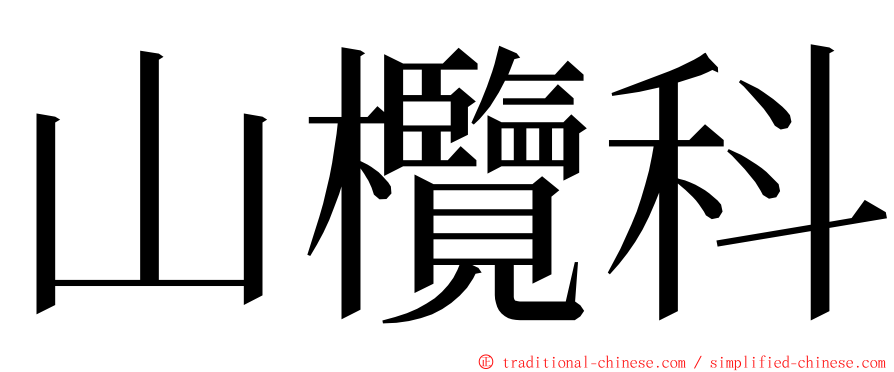 山欖科 ming font