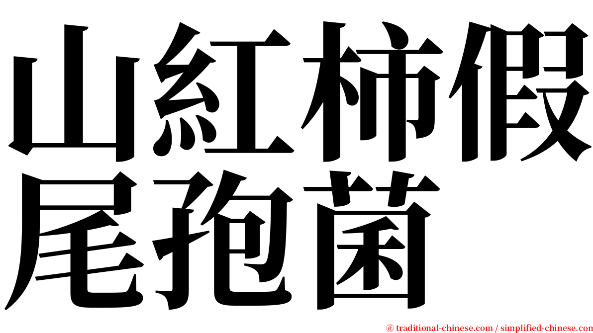 山紅柿假尾孢菌 serif font