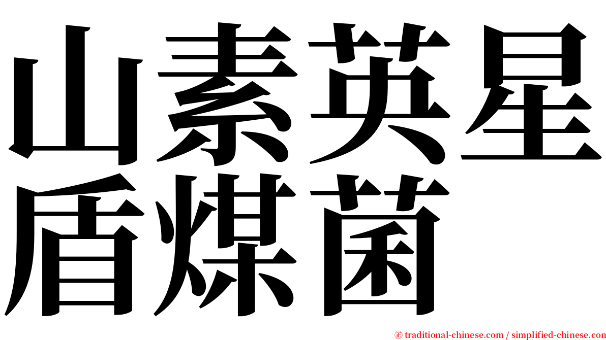 山素英星盾煤菌 serif font