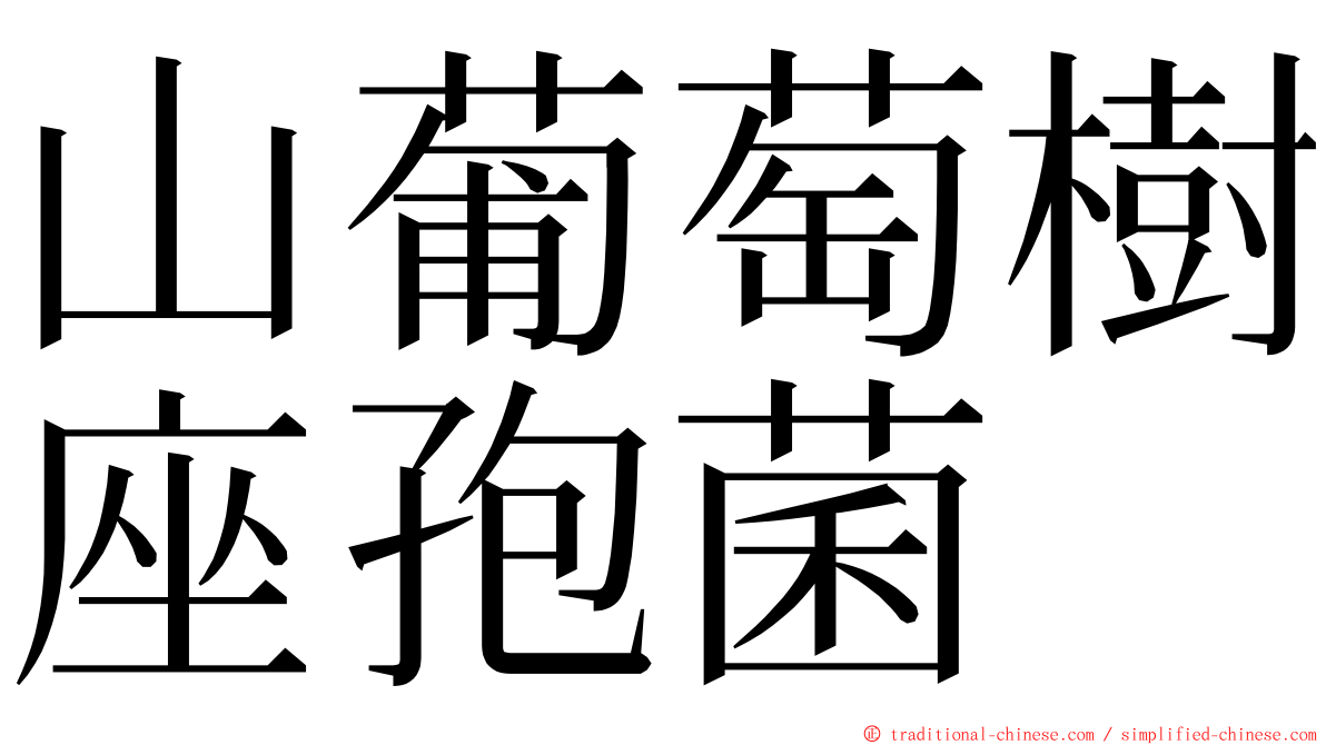 山葡萄樹座孢菌 ming font