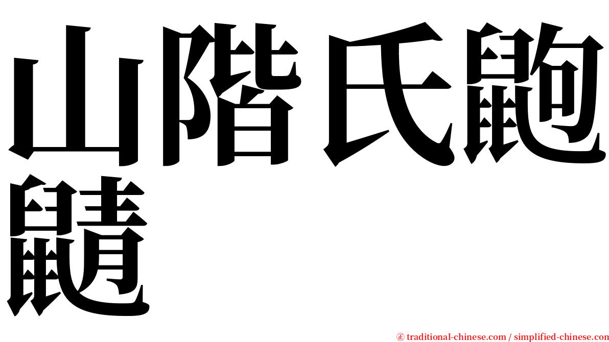 山階氏鼩鼱 serif font