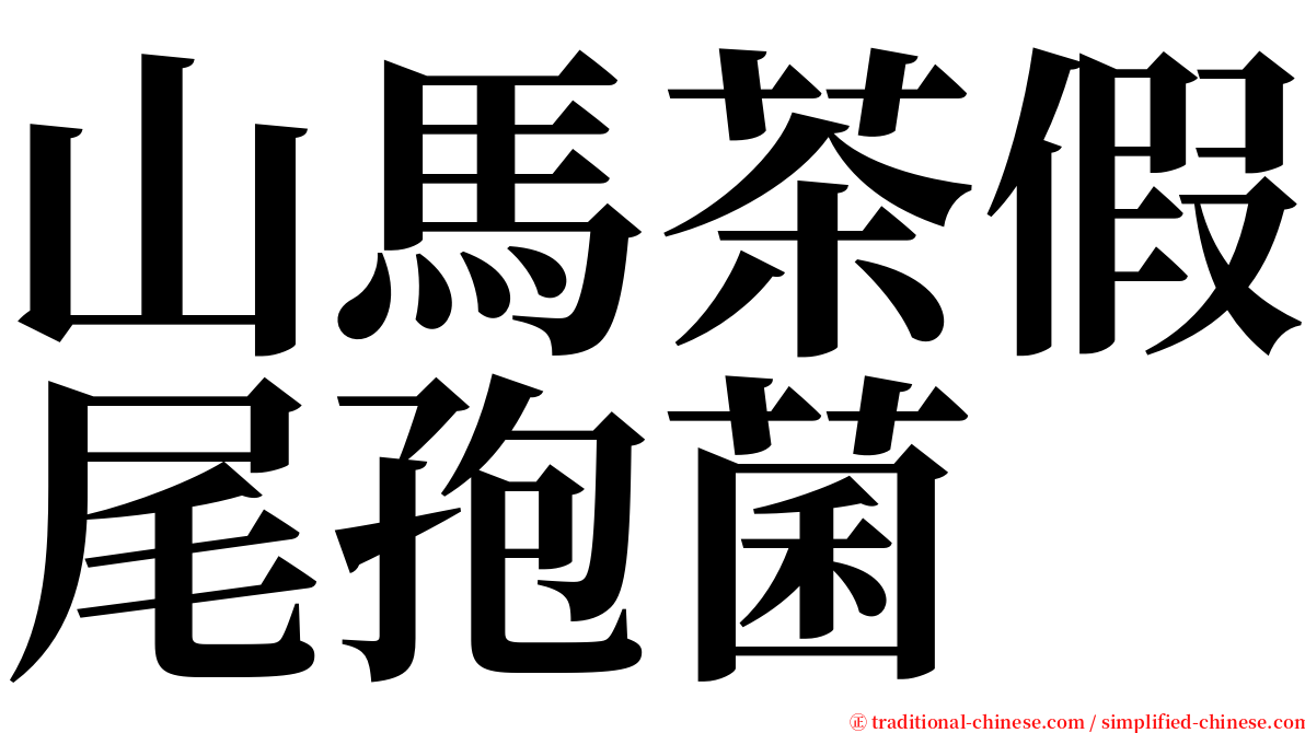 山馬茶假尾孢菌 serif font