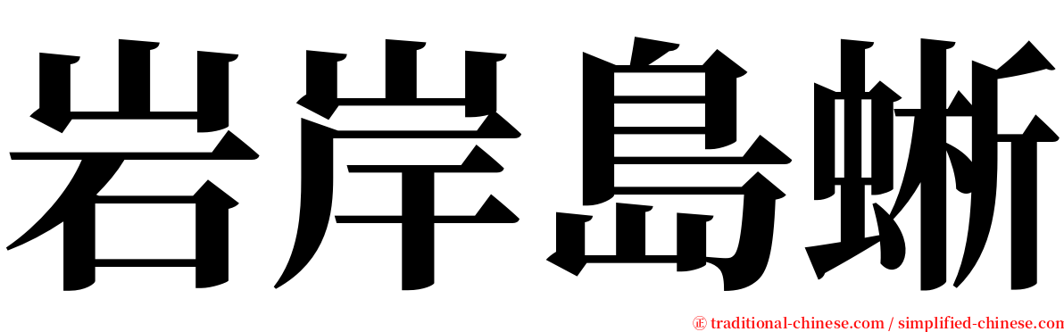 岩岸島蜥 serif font