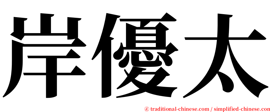 岸優太 serif font