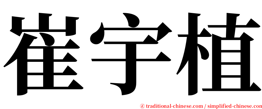 崔宇植 serif font