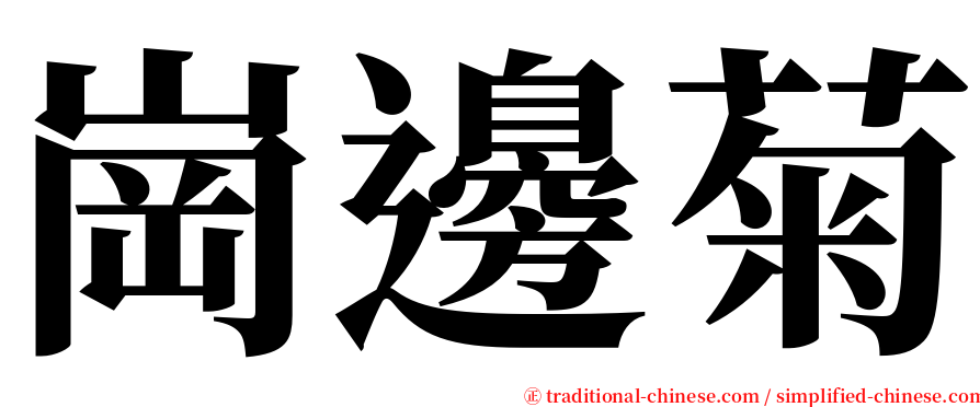 崗邊菊 serif font