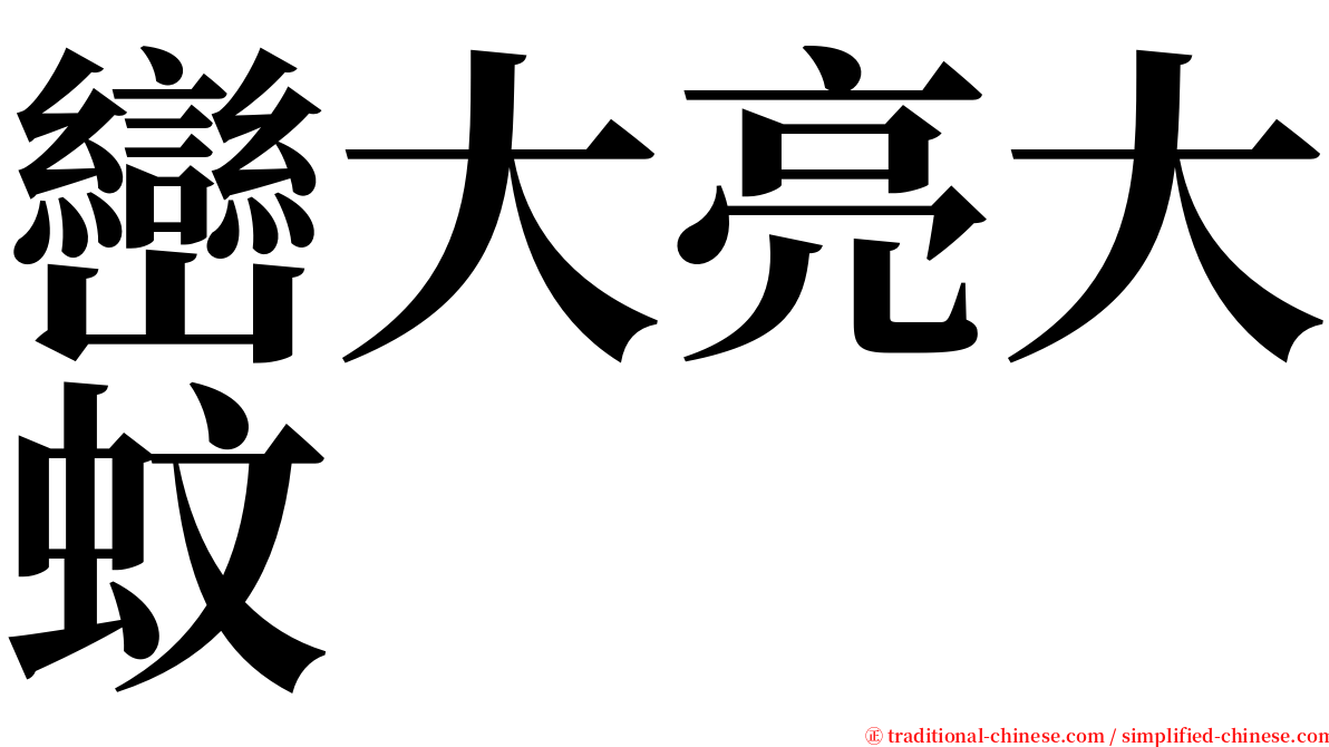 巒大亮大蚊 serif font