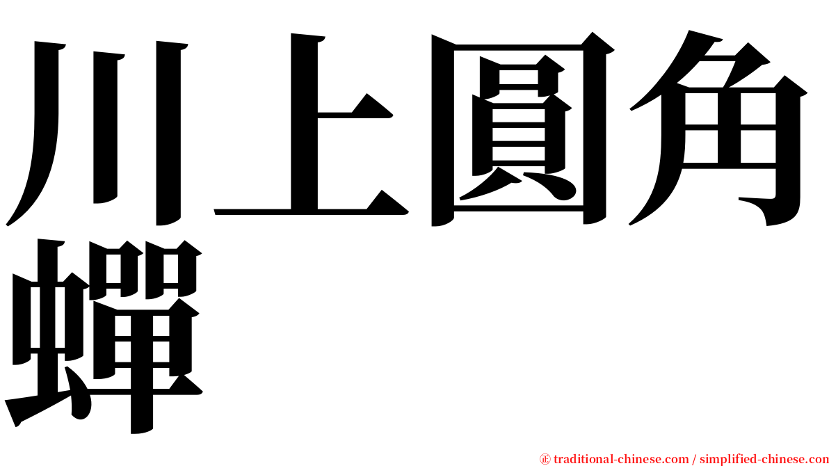 川上圓角蟬 serif font