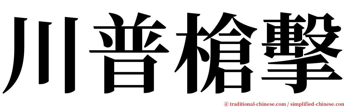 川普槍擊 serif font