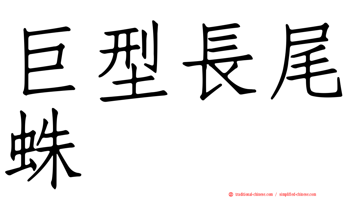 巨型長尾蛛