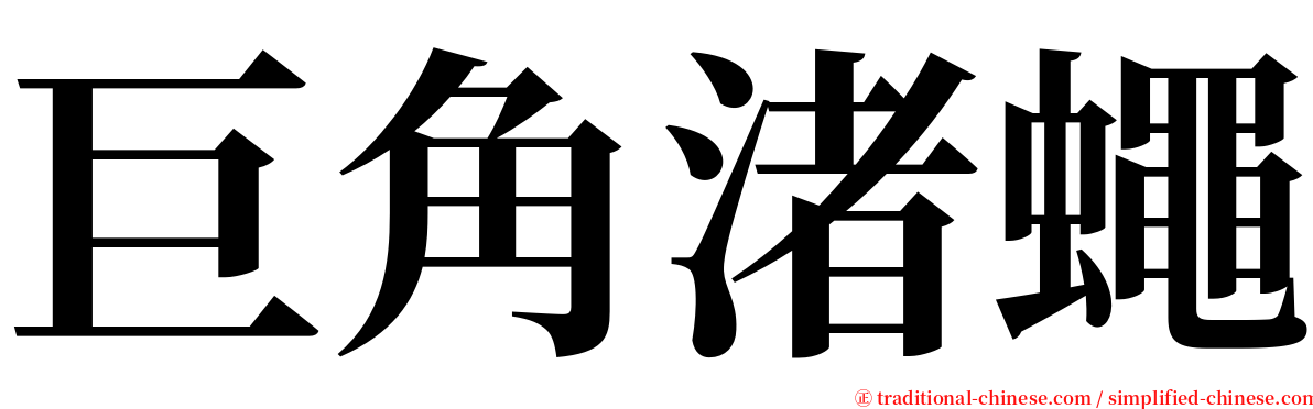 巨角渚蠅 serif font