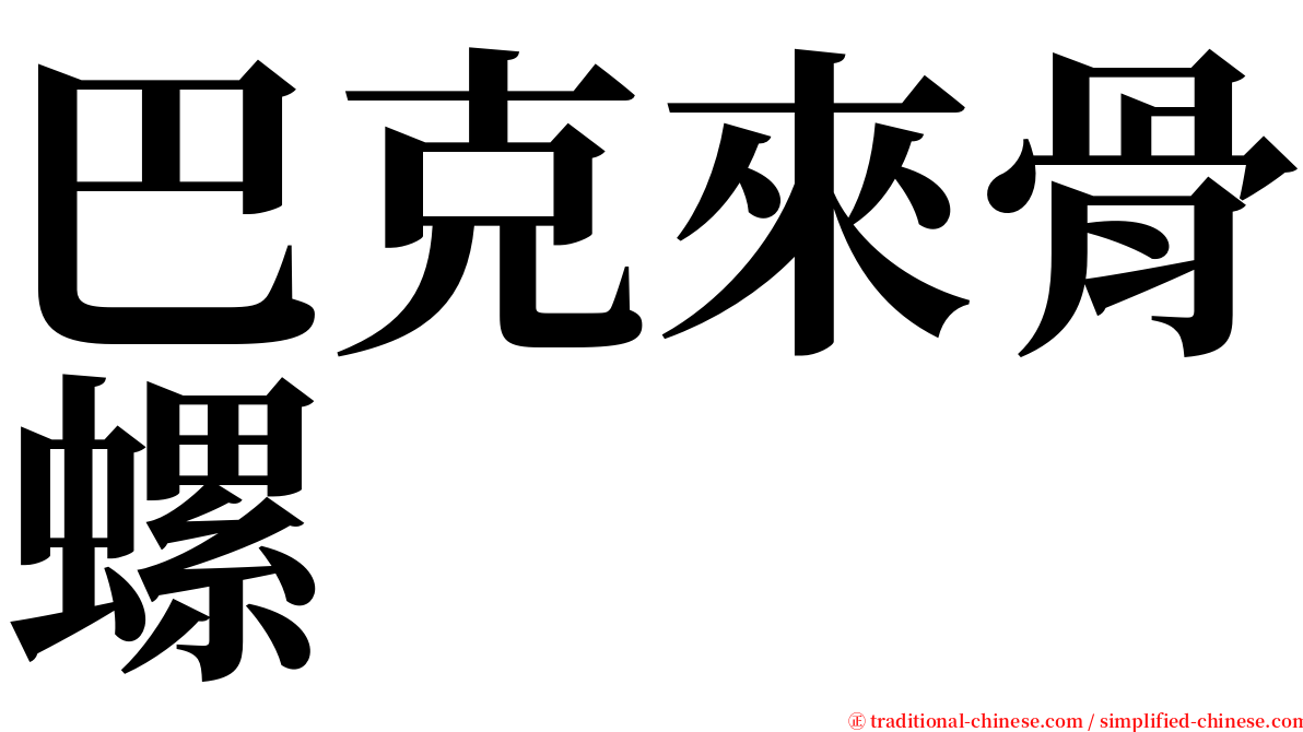 巴克來骨螺 serif font