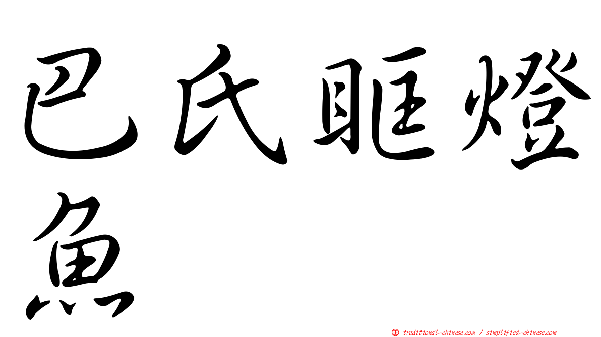 巴氏眶燈魚