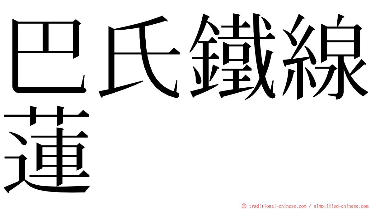 巴氏鐵線蓮 ming font