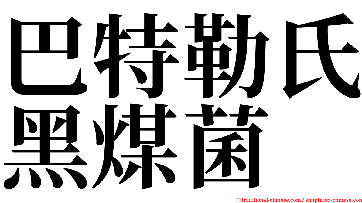 巴特勒氏黑煤菌 serif font