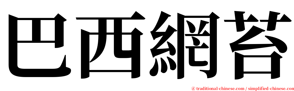 巴西網苔 serif font