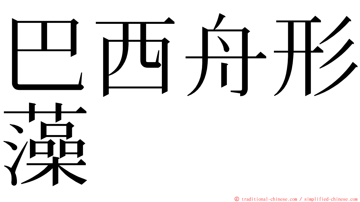 巴西舟形藻 ming font