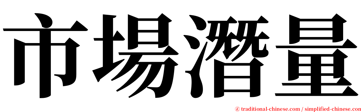 市場潛量 serif font