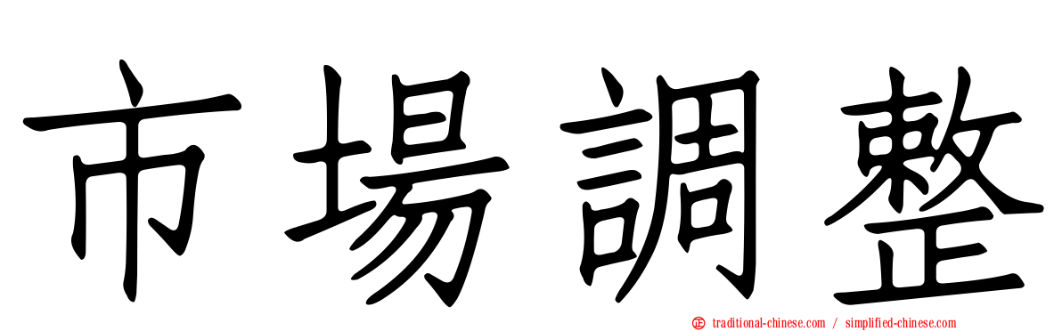 市場調整