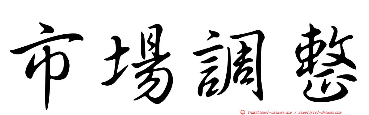 市場調整