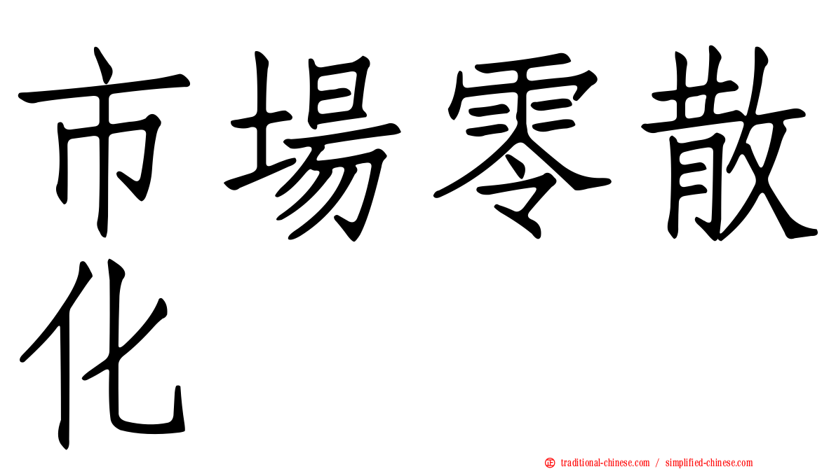 市場零散化