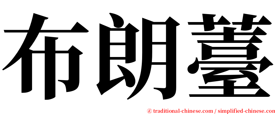 布朗薹 serif font