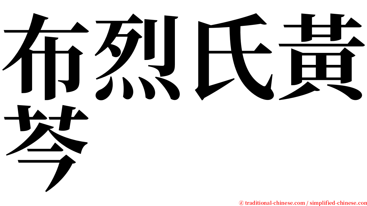 布烈氏黃芩 serif font