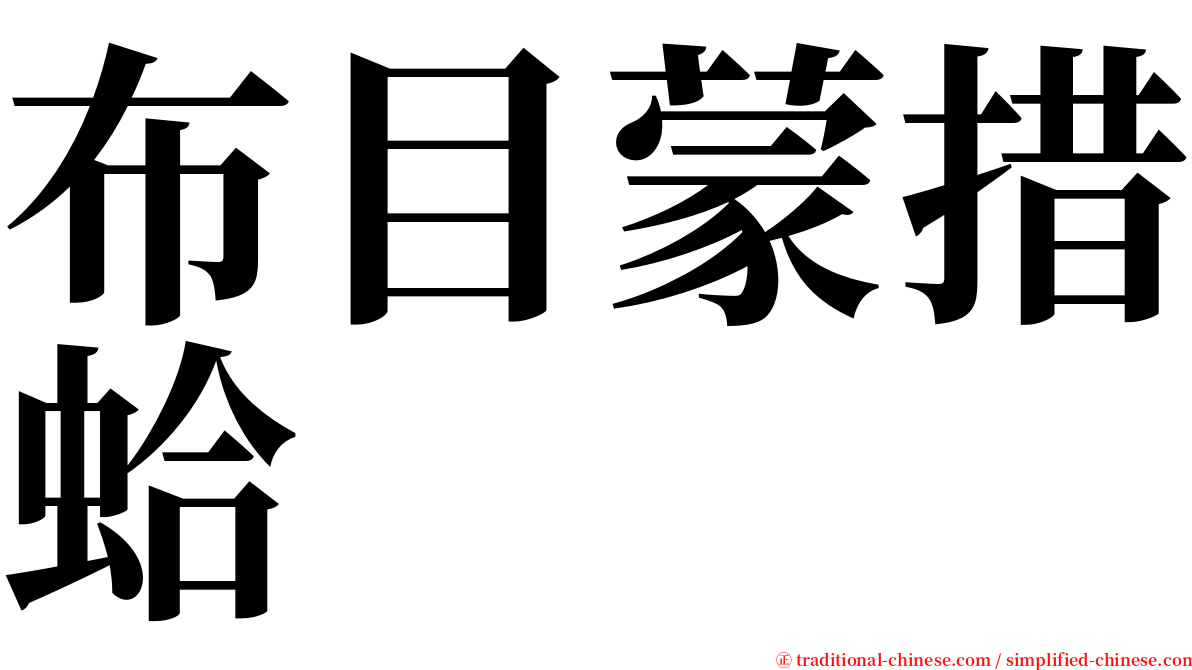 布目蒙措蛤 serif font