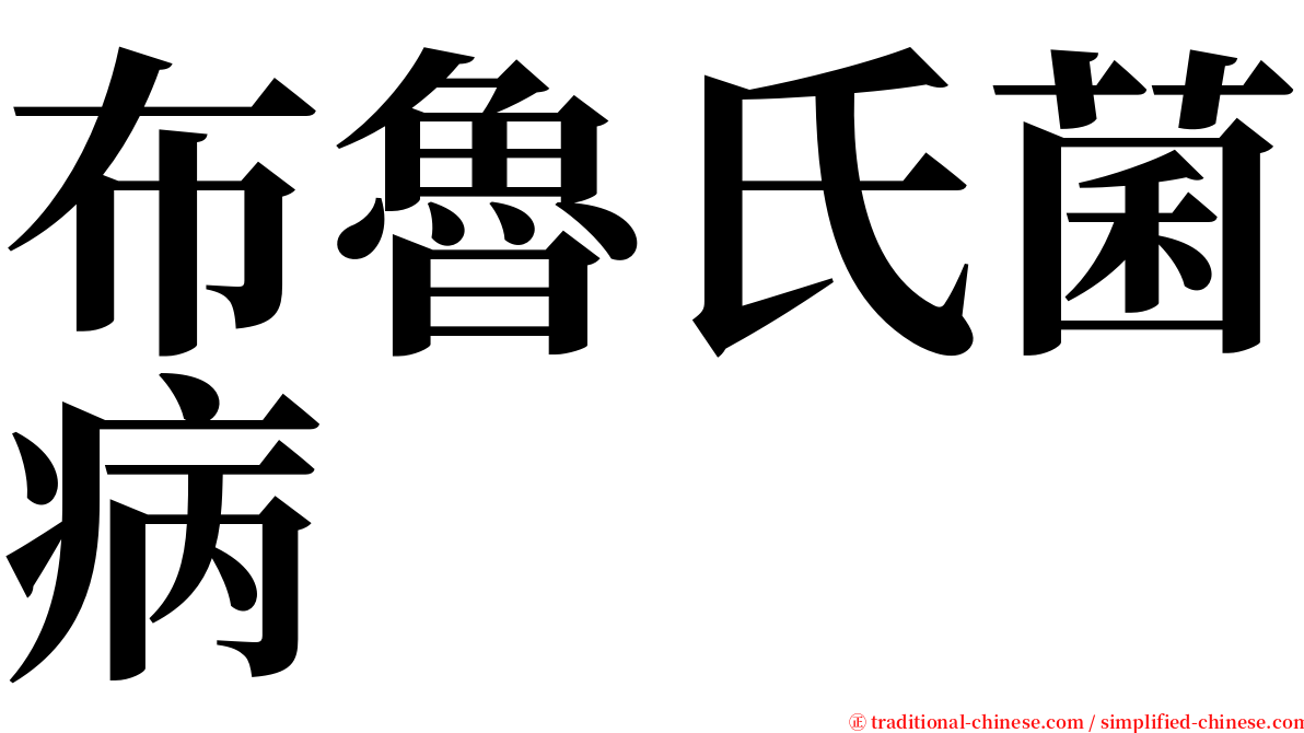 布魯氏菌病 serif font