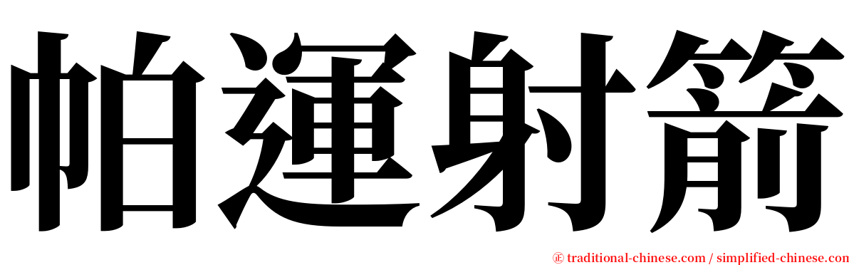 帕運射箭 serif font