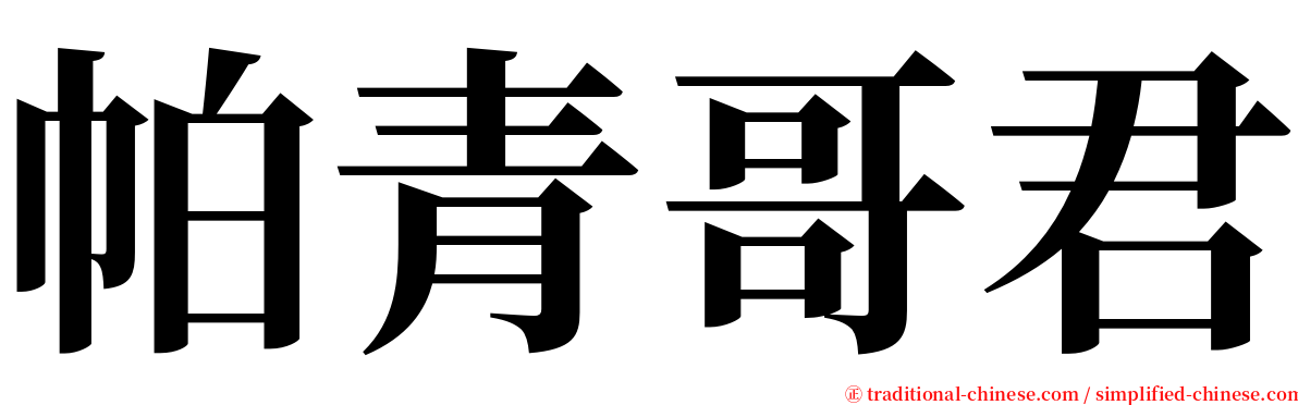 帕青哥君 serif font