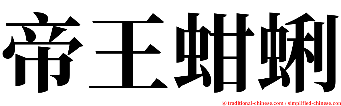 帝王蚶蜊 serif font