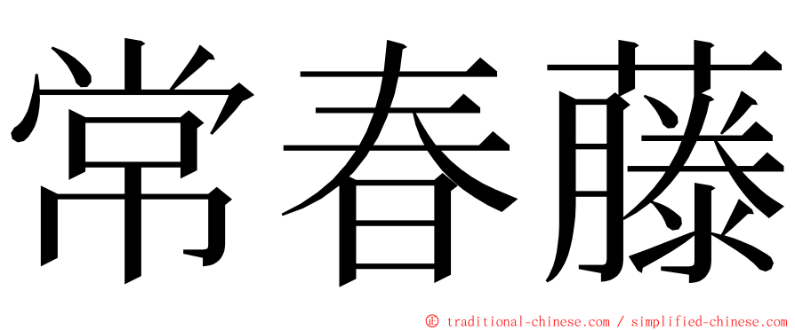 常春藤 ming font